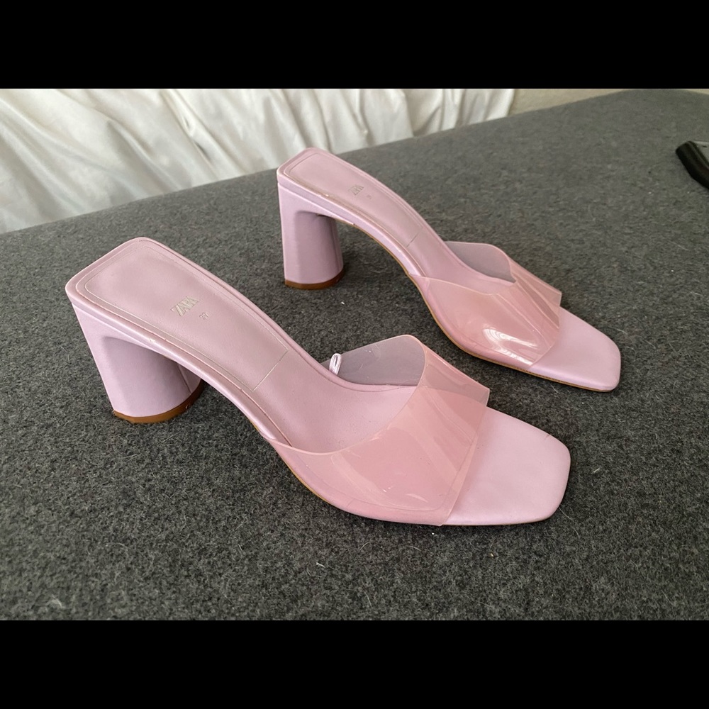 Adorable purple pink Zara Barbie mules